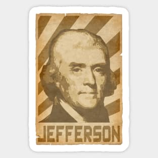 Thomas Jefferson Retro Propaganda Sticker